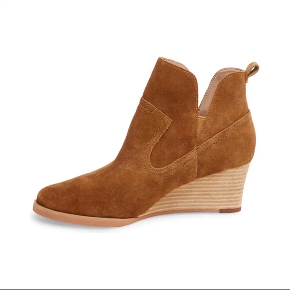 Blondo Irving Suede Ankle Wedge Bootie Sz 7.5 - Picture 2 of 8